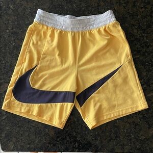 Nike Yellow and Black Dri-fit Shorts